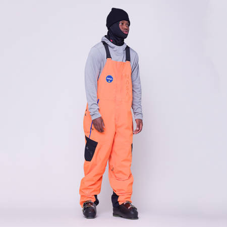 Spodnie snowboardowe 686 Exploration Bib (nasa orange black)